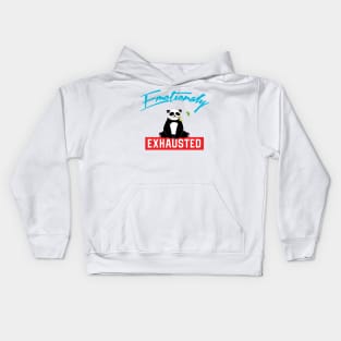 Emotionally Exhausted Panda Kids Hoodie